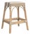 Robias 24.5 in. Seat Height Rectangular Rattan Backless Counter Stool with Footrest, Tan/White Stripe/ Natural Rattan Frame For Sale