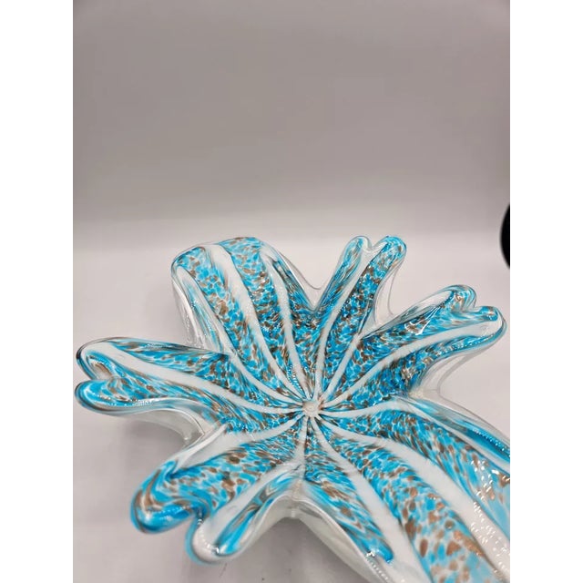 Murano Vintage Murano Style Hand Blown Glass Console Bowl For Sale - Image 4 of 6