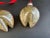 Vintage Gold Art Glass Christmas Ornament Fortune Cookies For Sale - Image 4 of 9