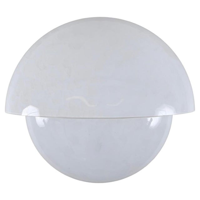 Italian White Opaline Glass Sconce by Zonca, 1960s For Sale - Image 14 of 14