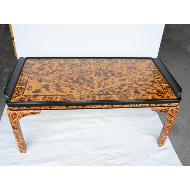 1990s Hand-Painted Faux Turtle Shell Coffee Table | Chairish