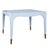 Contemporary Matthew Izzo Home Lacey Light Blue Lacquer Game Table With Antique Brass Foot Caps For Sale - Image 3 of 7