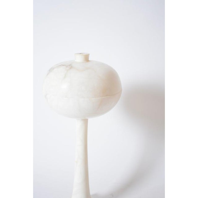 Space Age Alabaster Mushroom Lamp, 1970s. For Sale - Image 4 of 5