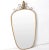 1960s Italian Mid-Century Modern Brass Shield Mirror For Sale - Image 5 of 10