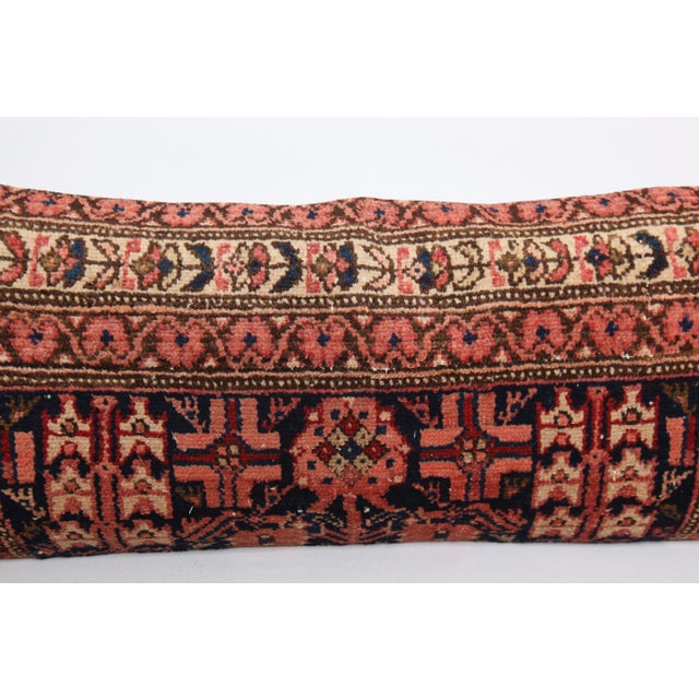 Navy Blue Antique HandMade Tribal Rug Pillow Cover -16'' X 38'' For Sale - Image 8 of 11