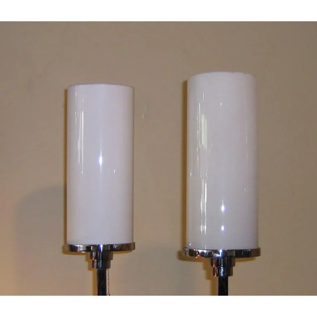 Pair of 1920s 7 Feet Tall! Jules Bouy Art Deco Skyscraper Floor Lamps For Sale In Chicago - Image 6 of 12