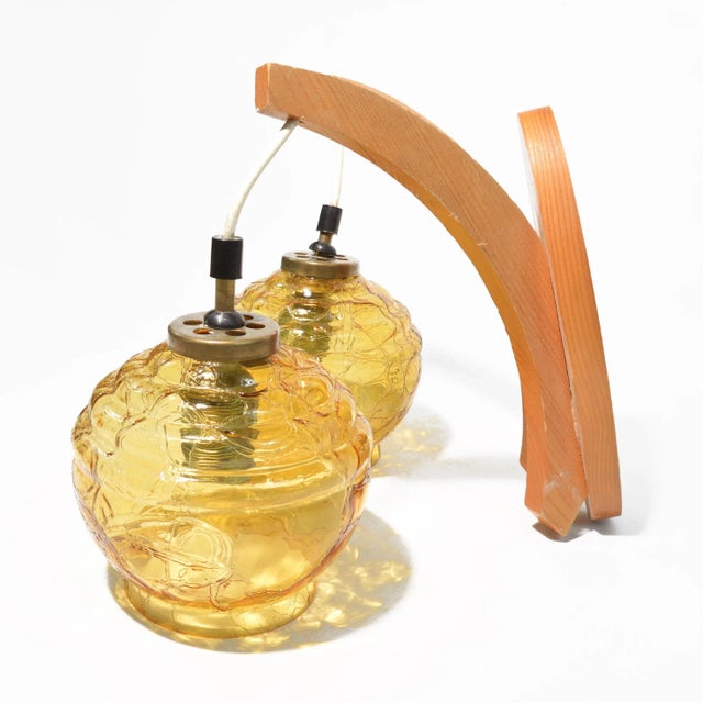 Wood 1970s Mid-Century Modern Wall Lamp, Elektrotechniczna Spółdzielnia Inwalidów, Nowa Huta For Sale - Image 7 of 13