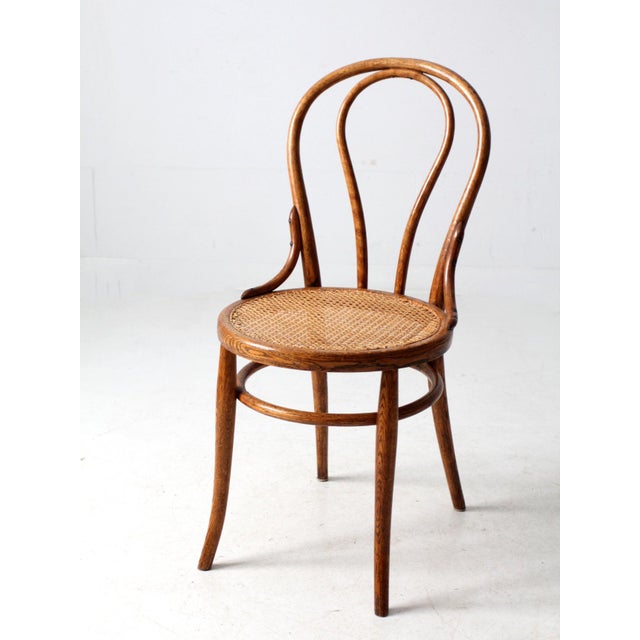 Vintage Bentwood Cane Seat Chair For Sale - Image 4 of 10