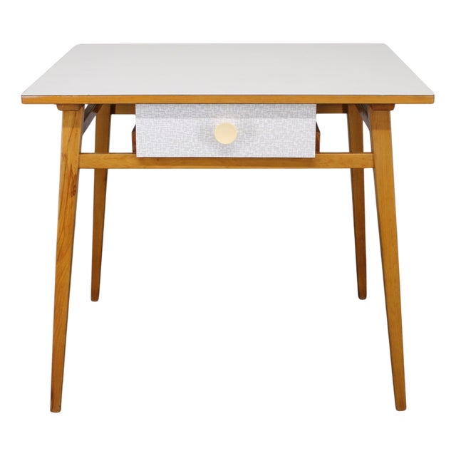 Side Table with Formica Top and Drawer, Czechoslovakia, 1960s For Sale