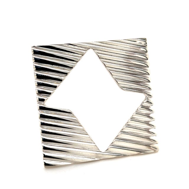 Tiffany & Co Estate Abstract Brooch Sterling Silver 14.8 Grams For Sale In New York - Image 6 of 9