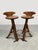 Absolute eye-catchers, this set of 2 wooden Brutalist bar stools. Period: 1960-1970. Country of origin: France. Designer:...