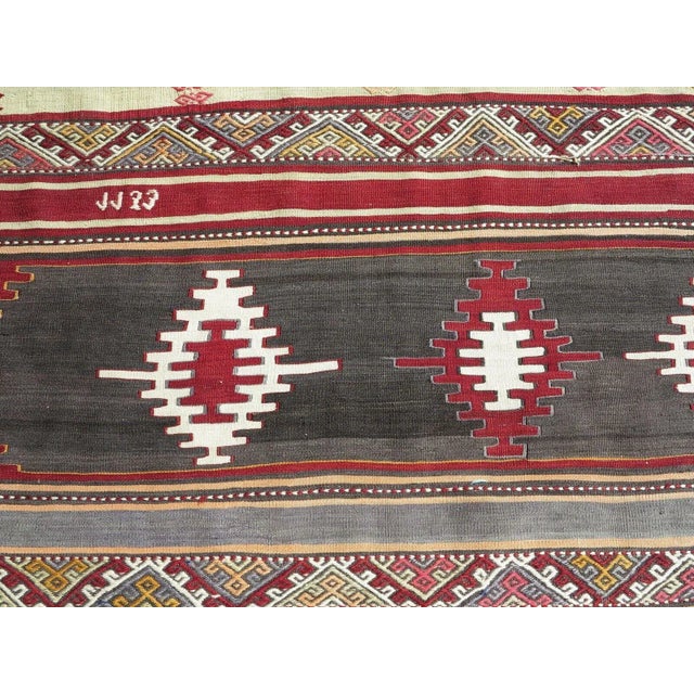 Vintage Turkish Sivas Ethnic Kilim Rug- 6′3″ × 11′6″ For Sale - Image 11 of 13