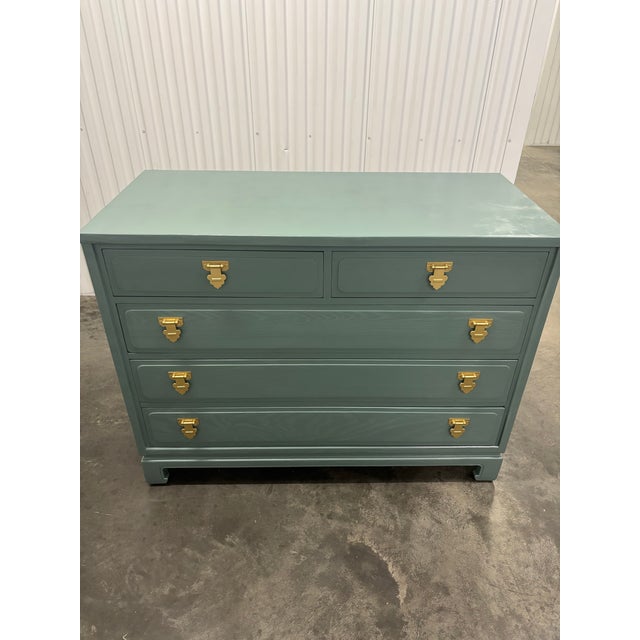 Green Davis Cabinet Co. Chinoiserie Style Chest For Sale - Image 8 of 12
