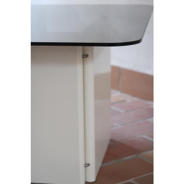 Smoked Glass and Lacquered Wood Coffee Table Model S17 from Ikea Sweden, 1970s For Sale - Image 6 of 10