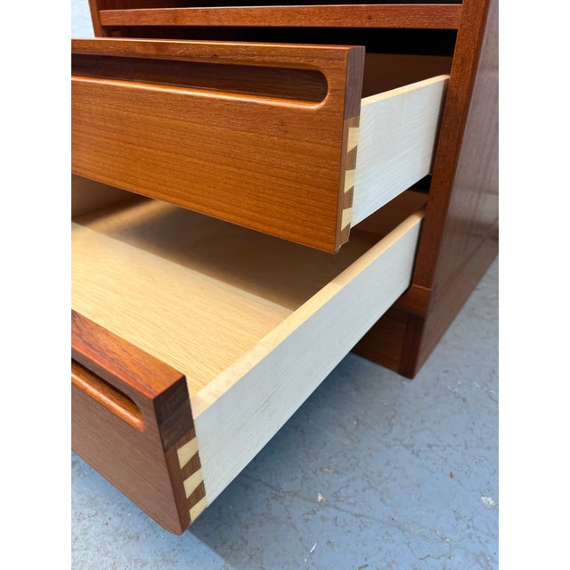 Vintage Danish Modern Teak Nightstands by Nils Jonsson for Torring Mobelfabrik, A Pair For Sale - Image 10 of 15