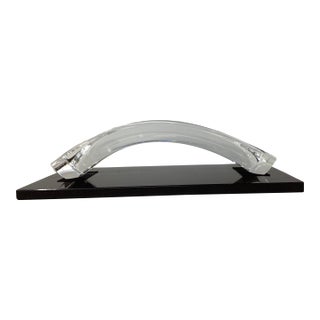 Steuben Crystal Signed Partners Sculpture on Granite Base Designed by Robert Cassetti in 1994 For Sale
