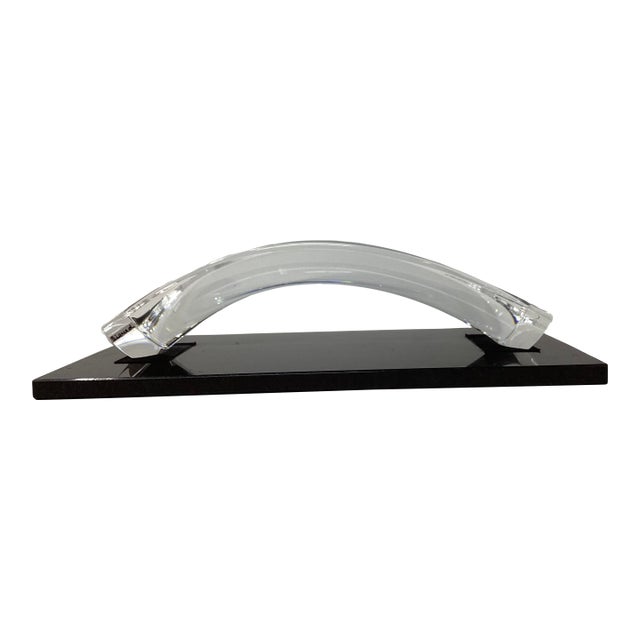 Steuben Crystal Signed Partners Sculpture on Granite Base Designed by Robert Cassetti in 1994 For Sale