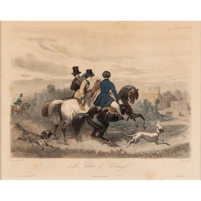 La Visite de Voisinage, Paris Page from the Tableau de Paris No. 3, “The Neighborhood Visit” Two ladies and a gentleman...