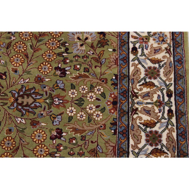1990s Turkish Antique Hereke Wool & Silk Rug - 4'0''x6'0'' For Sale - Image 5 of 10