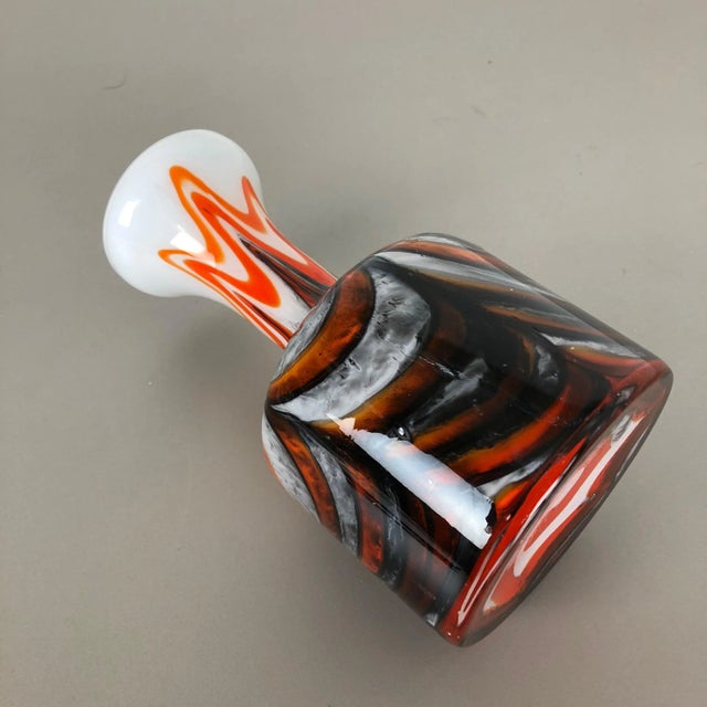 Large Vintage Pop Art Multi-Color Vase from Opaline Florence, Italy, 1970s For Sale - Image 10 of 11