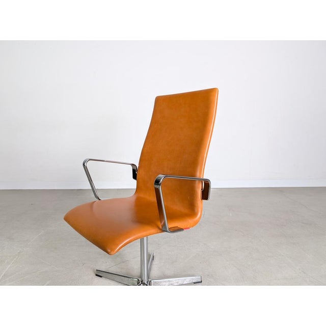 Oxford Office Chairs by Arne Jacobsen for Fritz Hansen, Set of 3 For Sale - Image 9 of 14