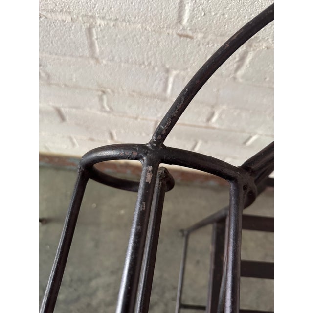 Mid 20th Century Wrought Iron Scroll Garden Armchairs - A Pair For Sale - Image 9 of 10