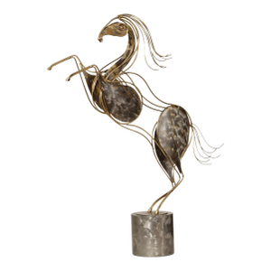 Curtis Jere Post Modern Rearing Horse Sculpture