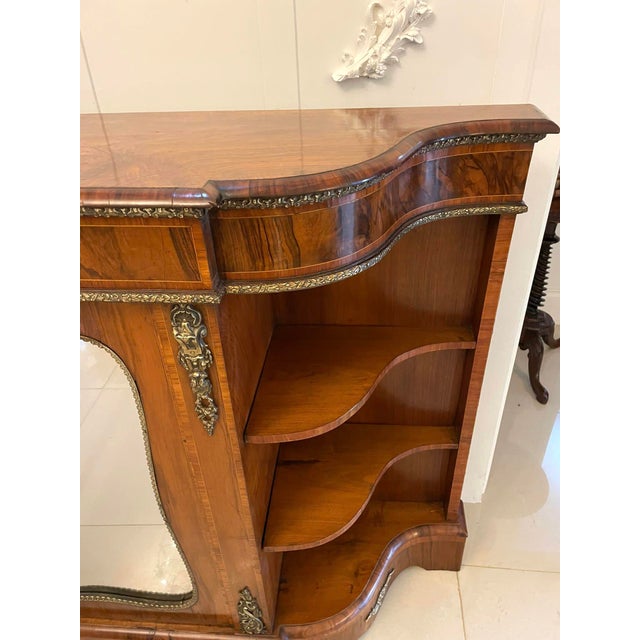 Antique Victorian Burr Walnut Ormolu Mounted Credenza, 1850 For Sale - Image 6 of 17