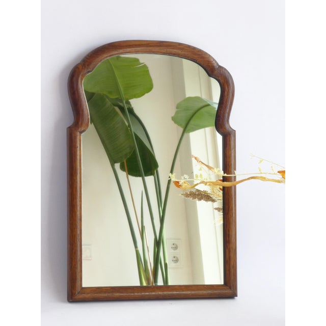 Small Dutch Scalloped Wooden Wall Mirror For Sale - Image 4 of 8