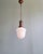 Art Deco Pendant Light in Molded White Pressed Glass, 1920s-1930s For Sale - Image 3 of 15
