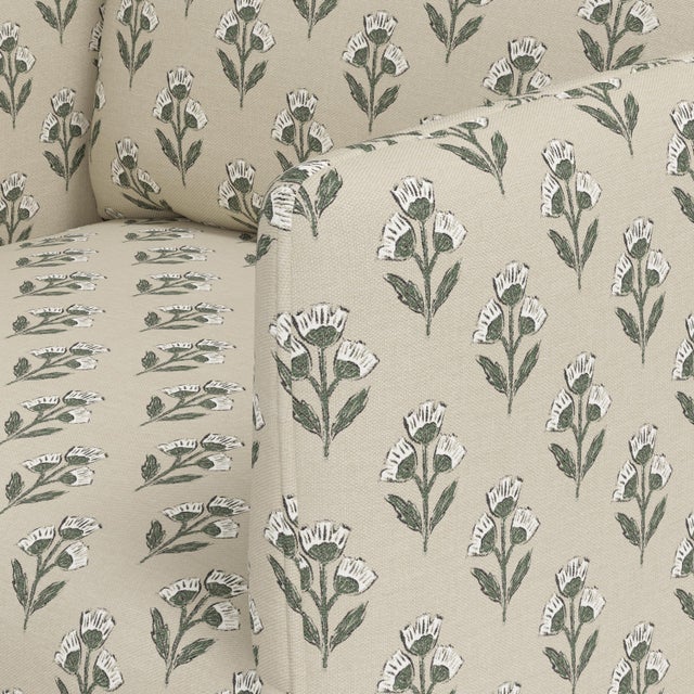 Green Stoffer Home x Cloth & Company Slipcover for Lindy Dining Armchair in Francie Floral Sage For Sale - Image 8 of 8