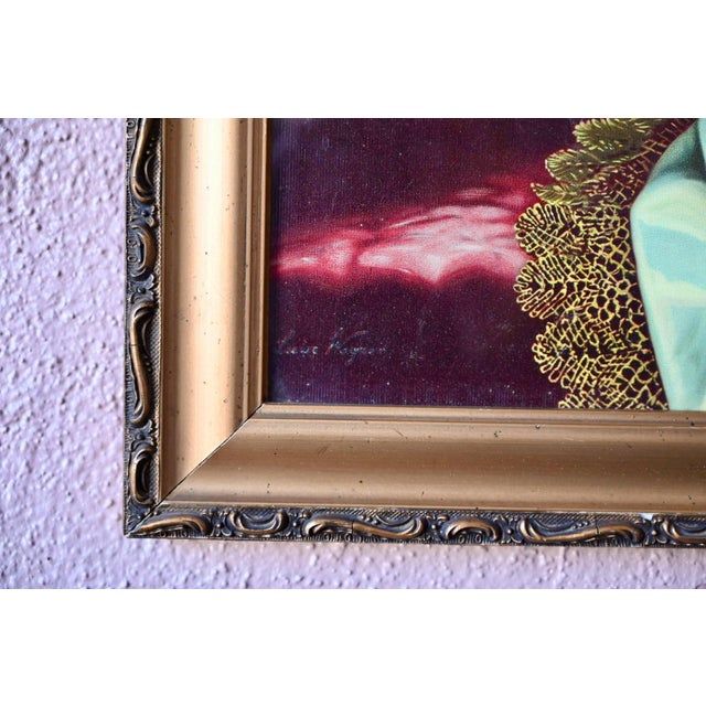 Floral Still Life, Early 20th Century, Chromolithograph on Canvas, Framed For Sale - Image 3 of 9