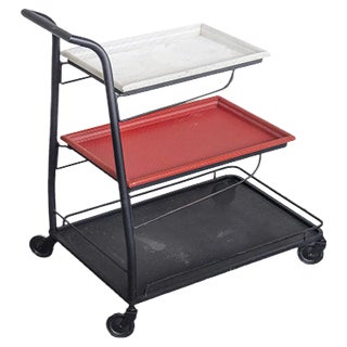 Demon Serving Trolley by Mathieu Matégot, 1952 For Sale