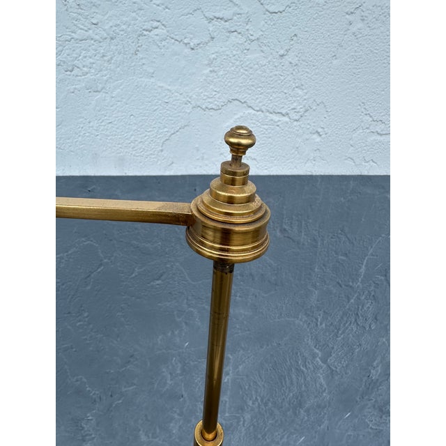 Vintage brush gold finish French floor lamp in good condition