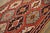 Textile 1900s Red Geometric Antique Caucasian Kilim Rug 6'0" X 11'8" Knotted Wool Carpet For Sale - Image 7 of 12