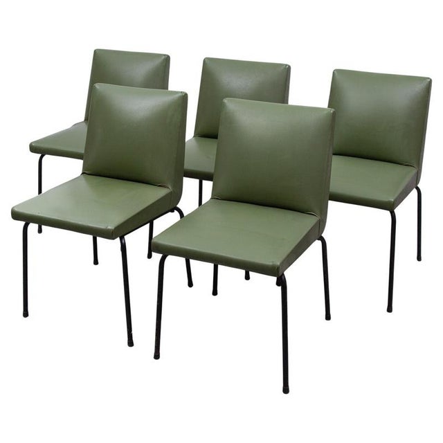 Dining Room Chairs attributed to Pierre Guariche for Meurop, Belgium, 1958, Set of 5 For Sale - Image 18 of 18