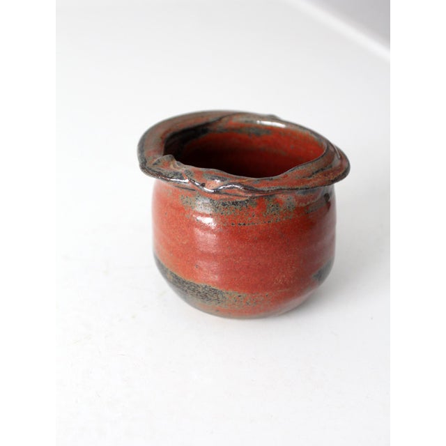 Vintage Handmade Studio Pottery Vessel For Sale - Image 9 of 15