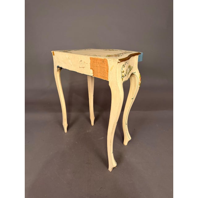 Early 20th Century Italian Polychrome Side Table With Drawer, Early 20th Century For Sale - Image 5 of 18