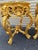 Rococo 1960s Pair of French Rococo Marble Top Accent Tables Gilded Carved Side Tables For Sale - Image 3 of 5