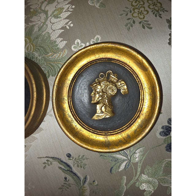 Pair of Italian Neoclassical Helmet Portraits For Sale In San Antonio - Image 6 of 8