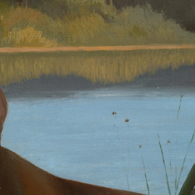 Original Oil on Canvas Painting of Retriever With Duck, Denmark Dated 1899 For Sale - Image 4 of 12