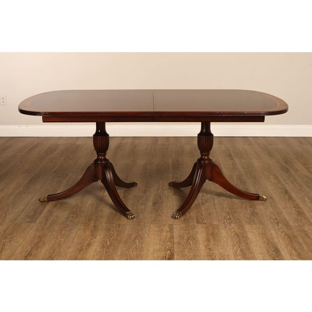 Henkel Harris Mahogany Double Pedestal Dining Table For Sale - Image 14 of 18