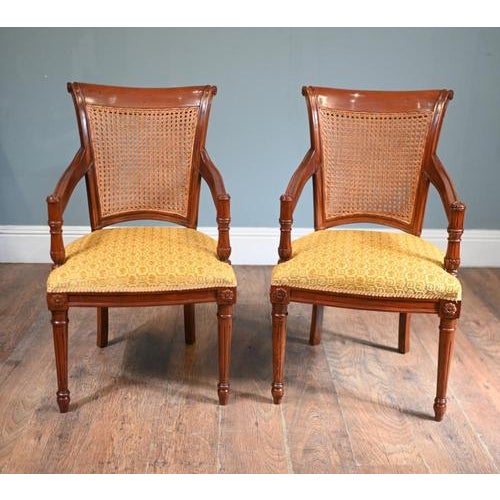 Regency Armchairs with Bergere Backs, 1930s, Set of 2 For Sale - Image 4 of 11