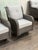 Gray Outdoor Porch Glider Swivel Chairs, Pair For Sale - Image 8 of 12