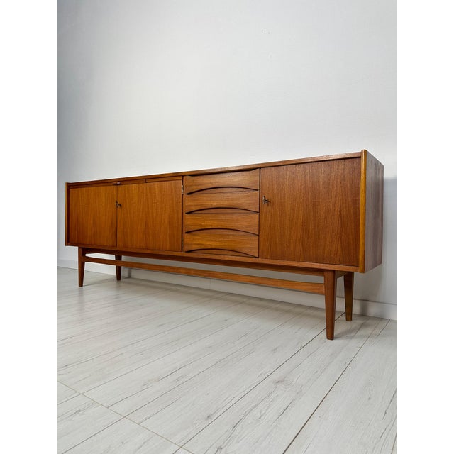 Large Mid-Century Minimalistic Teak Sideboard, 1960s For Sale - Image 6 of 16