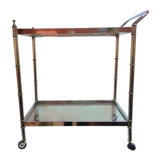 Chrome Italian Bar Cart For Sale