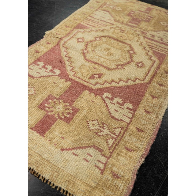Brown Turkish Mini Rug Oriental Hand Knotted Vintage Rug 1'7" x 2'11" #21182 For Sale - Image 8 of 8