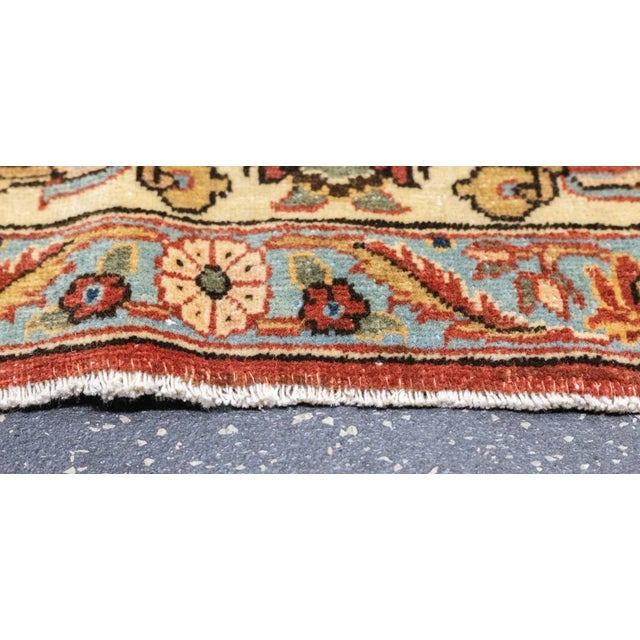 Extremely Fine Antique Persian Tehran Wool Rug 7'10'' X 10'5'' For Sale - Image 4 of 12