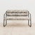 Black Postmodern Black Metal Sofa with Floral Fabric, 1980s For Sale - Image 8 of 9