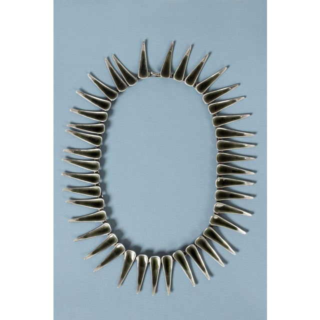 Metal Vintage Silver and Enamel Collier from Michelsen, 1958 For Sale - Image 7 of 7